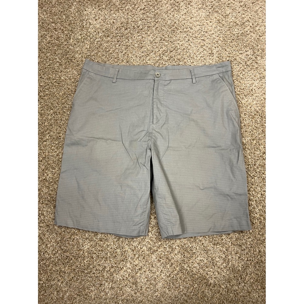 Ashworth Mens Gray Golf Shorts Size 40 Cotton Blend Stretch Flat Front Athletic